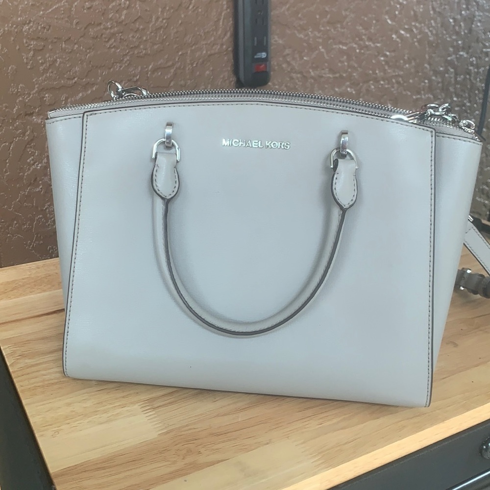 Gray Michael Kors handbag